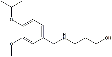 3-({[3-methoxy-4-(propan-2-yloxy)phenyl]methyl}amino)propan-1-ol 结构式