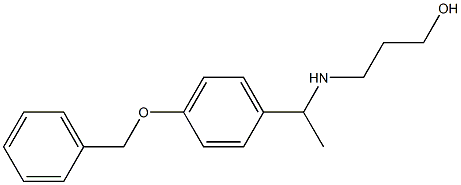3-({1-[4-(benzyloxy)phenyl]ethyl}amino)propan-1-ol 结构式