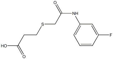 3-({2-[(3-fluorophenyl)amino]-2-oxoethyl}thio)propanoic acid 结构式