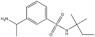 3-(1-aminoethyl)-N-(2-methylbutan-2-yl)benzene-1-sulfonamide 结构式