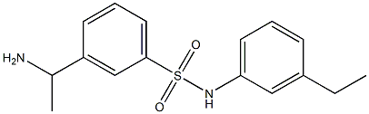 3-(1-aminoethyl)-N-(3-ethylphenyl)benzene-1-sulfonamide 结构式