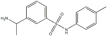 3-(1-aminoethyl)-N-(4-methylphenyl)benzene-1-sulfonamide 结构式