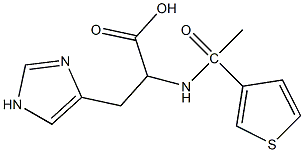 3-(1H-imidazol-4-yl)-2-[1-(thiophen-3-yl)acetamido]propanoic acid 结构式