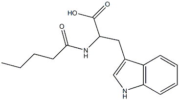 3-(1H-indol-3-yl)-2-pentanamidopropanoic acid 结构式