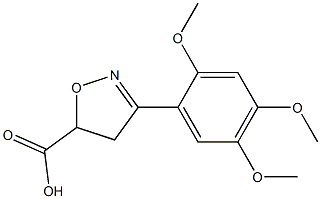 3-(2,4,5-trimethoxyphenyl)-4,5-dihydro-1,2-oxazole-5-carboxylic acid 结构式