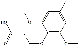 3-(2,6-dimethoxy-4-methylphenoxy)propanoic acid 结构式
