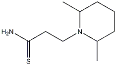 3-(2,6-dimethylpiperidin-1-yl)propanethioamide 结构式