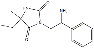 3-(2-amino-2-phenylethyl)-5-ethyl-5-methylimidazolidine-2,4-dione 结构式