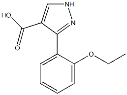 3-(2-ethoxyphenyl)-1H-pyrazole-4-carboxylic acid 结构式