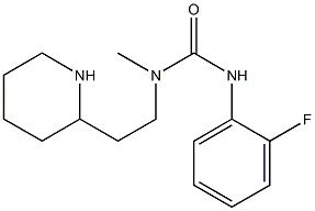 3-(2-fluorophenyl)-1-methyl-1-[2-(piperidin-2-yl)ethyl]urea 结构式