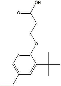 3-(2-tert-butyl-4-ethylphenoxy)propanoic acid 结构式