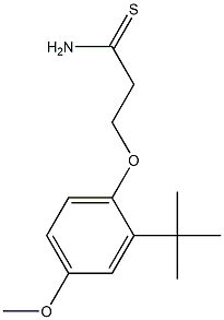 3-(2-tert-butyl-4-methoxyphenoxy)propanethioamide 结构式