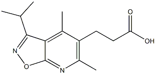 3-(3-isopropyl-4,6-dimethylisoxazolo[5,4-b]pyridin-5-yl)propanoic acid 结构式