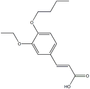 3-(4-butoxy-3-ethoxyphenyl)prop-2-enoic acid 结构式