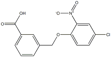 3-(4-chloro-2-nitrophenoxymethyl)benzoic acid 结构式