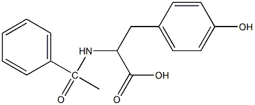 3-(4-hydroxyphenyl)-2-(1-phenylacetamido)propanoic acid 结构式