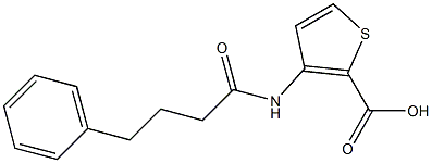 3-(4-phenylbutanamido)thiophene-2-carboxylic acid 结构式