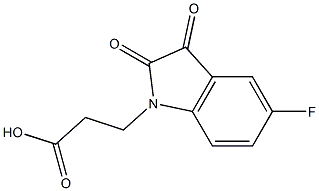 3-(5-fluoro-2,3-dioxo-2,3-dihydro-1H-indol-1-yl)propanoic acid 结构式