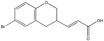 3-(6-bromo-3,4-dihydro-2H-chromen-3-yl)acrylic acid 结构式