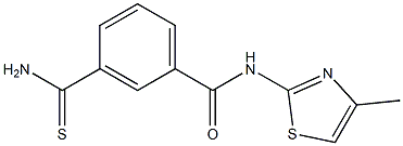 3-(aminocarbonothioyl)-N-(4-methyl-1,3-thiazol-2-yl)benzamide 结构式