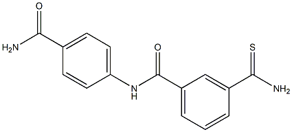 3-(aminocarbonothioyl)-N-[4-(aminocarbonyl)phenyl]benzamide 结构式