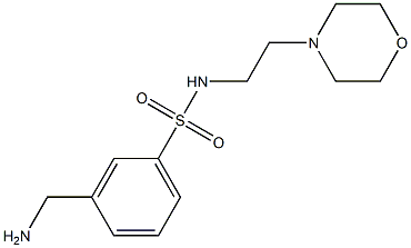 3-(aminomethyl)-N-(2-morpholin-4-ylethyl)benzenesulfonamide 结构式