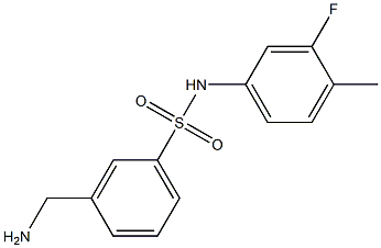 3-(aminomethyl)-N-(3-fluoro-4-methylphenyl)benzenesulfonamide 结构式