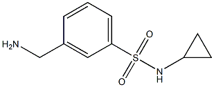 3-(aminomethyl)-N-cyclopropylbenzenesulfonamide 结构式