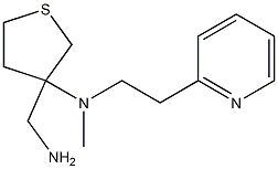 3-(aminomethyl)-N-methyl-N-[2-(pyridin-2-yl)ethyl]thiolan-3-amine 结构式