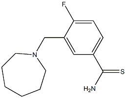 3-(azepan-1-ylmethyl)-4-fluorobenzenecarbothioamide 结构式