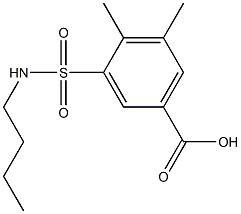 3-(butylsulfamoyl)-4,5-dimethylbenzoic acid 结构式
