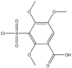 3-(chlorosulfonyl)-2,4,5-trimethoxybenzoic acid 结构式