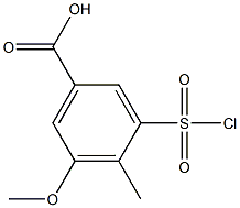 3-(chlorosulfonyl)-5-methoxy-4-methylbenzoic acid 结构式