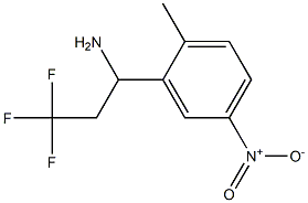 3,3,3-trifluoro-1-(2-methyl-5-nitrophenyl)propan-1-amine 结构式