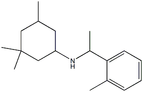 3,3,5-trimethyl-N-[1-(2-methylphenyl)ethyl]cyclohexan-1-amine 结构式