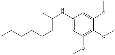 3,4,5-trimethoxy-N-(octan-2-yl)aniline 结构式