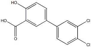 3',4'-dichloro-4-hydroxy-1,1'-biphenyl-3-carboxylic acid 结构式