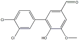 3',4'-dichloro-6-hydroxy-5-methoxy-1,1'-biphenyl-3-carbaldehyde 结构式