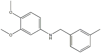 3,4-dimethoxy-N-[(3-methylphenyl)methyl]aniline 结构式
