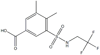3,4-dimethyl-5-[(2,2,2-trifluoroethyl)sulfamoyl]benzoic acid 结构式