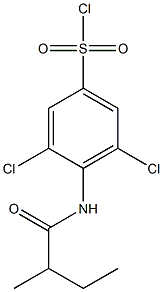 3,5-dichloro-4-(2-methylbutanamido)benzene-1-sulfonyl chloride 结构式