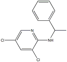 3,5-dichloro-N-(1-phenylethyl)pyridin-2-amine 结构式