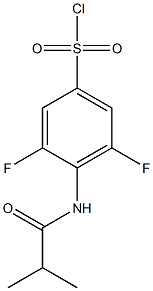 3,5-difluoro-4-(2-methylpropanamido)benzene-1-sulfonyl chloride 结构式