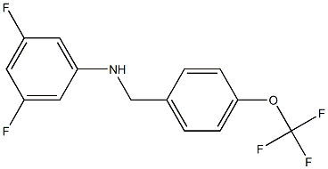 3,5-difluoro-N-{[4-(trifluoromethoxy)phenyl]methyl}aniline 结构式