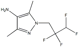 3,5-dimethyl-1-(2,2,3,3-tetrafluoropropyl)-1H-pyrazol-4-amine 结构式
