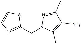 3,5-dimethyl-1-(thiophen-2-ylmethyl)-1H-pyrazol-4-amine 结构式