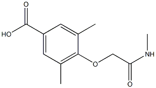 3,5-dimethyl-4-[(methylcarbamoyl)methoxy]benzoic acid 结构式