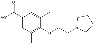 3,5-dimethyl-4-[2-(pyrrolidin-1-yl)ethoxy]benzoic acid 结构式