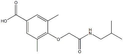 3,5-dimethyl-4-{[(2-methylpropyl)carbamoyl]methoxy}benzoic acid 结构式