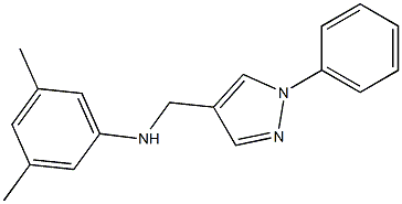3,5-dimethyl-N-[(1-phenyl-1H-pyrazol-4-yl)methyl]aniline 结构式